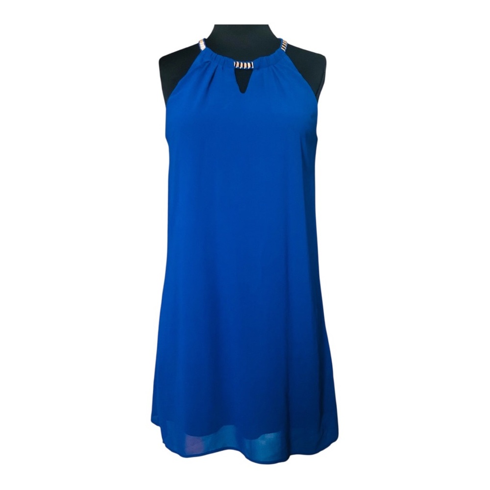 I.N. San Francisco Royal Blue Sleeveless Dress Size M